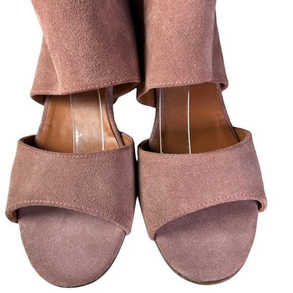 Sundance Catalog Booties Ankle Boots Pink Suede Zip Closure Block Heel Size 39 - Picture 5 of 10